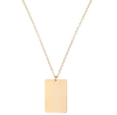 Collier plaquette or