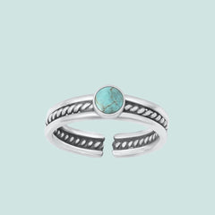 bague demi doigt turquoise