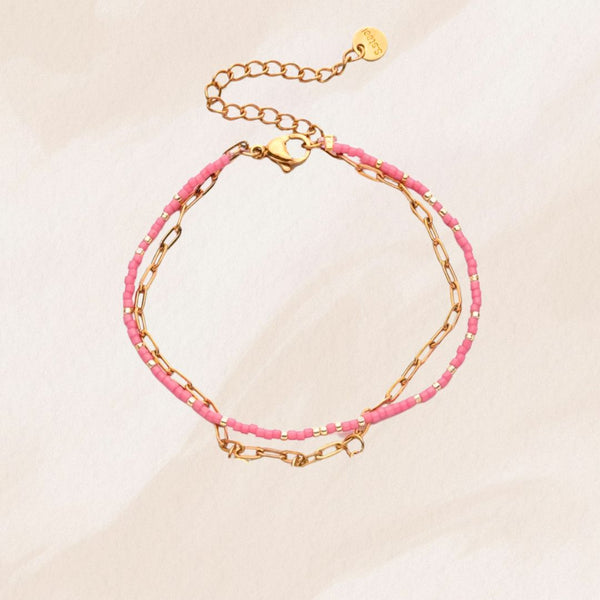 Bracelet double rose