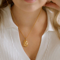 collier rectangle or-Dali