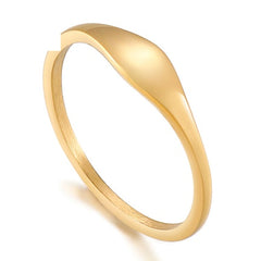 Bague Aéria en acier inoxydable or par créatival