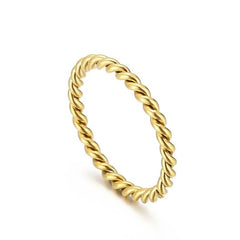Bague Tressa en acier inoxydable or par créatival