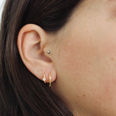 Keola boucles d'oreilles en argent sterling 925 plaqué or par Creatival