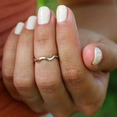 Awa bague demi-doigt en argent sterling .925 fait par Creatival