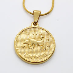 collier astrologique pour femme en or fait à la main par creatival